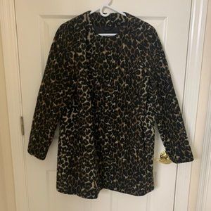 Nine West Leopard Print Jacket Size L